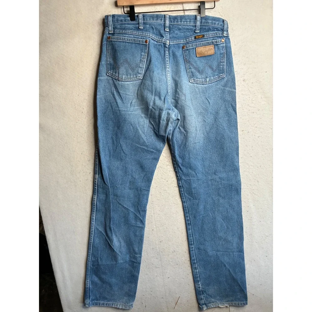 Wrangler Cowboy Cut Mens Straight Leg Jeans Blue Denim 13MWZPW 35x36